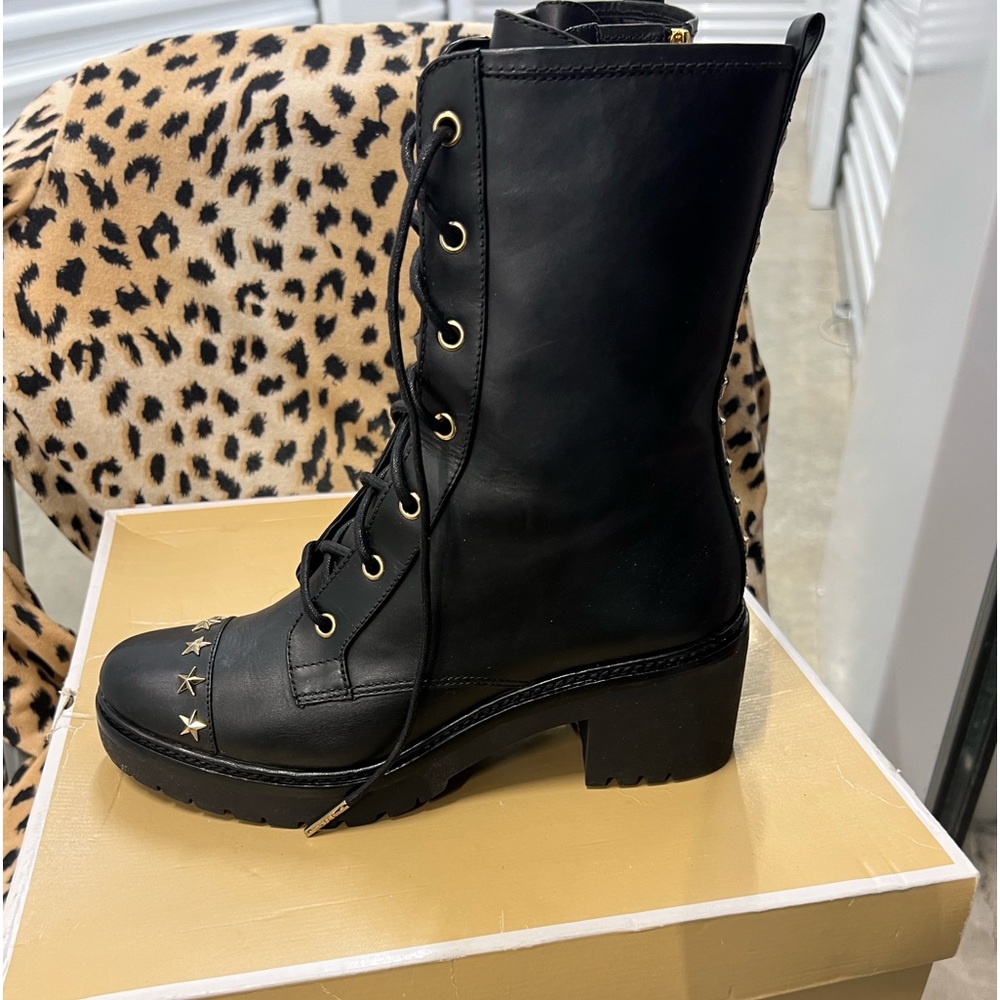Michael Kors star embellished combat boots. BRAND NEW|Box size 7/37